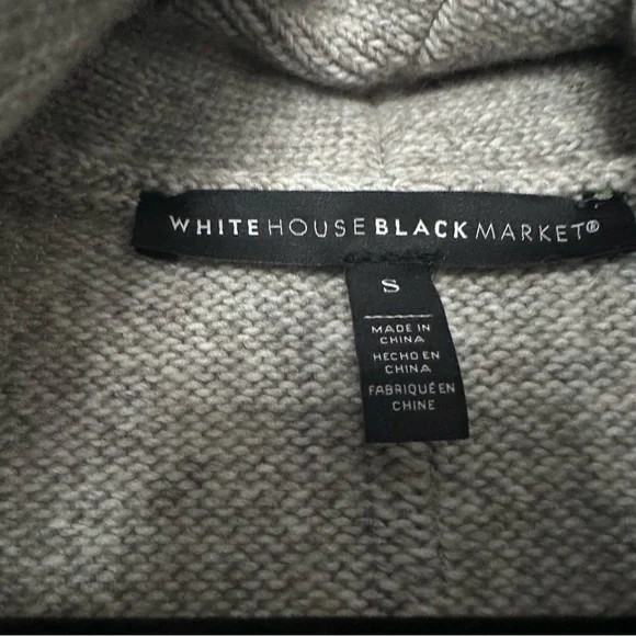 White House Black Market Gray Tie-Front Sweater Vest Size Small - Picture 5 of 9
